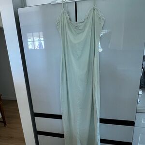 SKIMS Fits Everybody Lace Long Slip Dress, Mint Green *NWT*